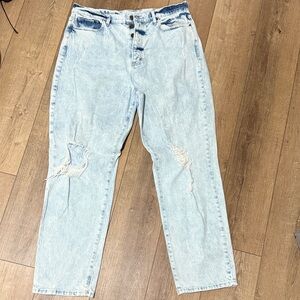 Casual Light Blue Boyfriend Jeans